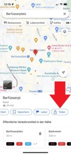 Google Maps Standort teilen Tesla