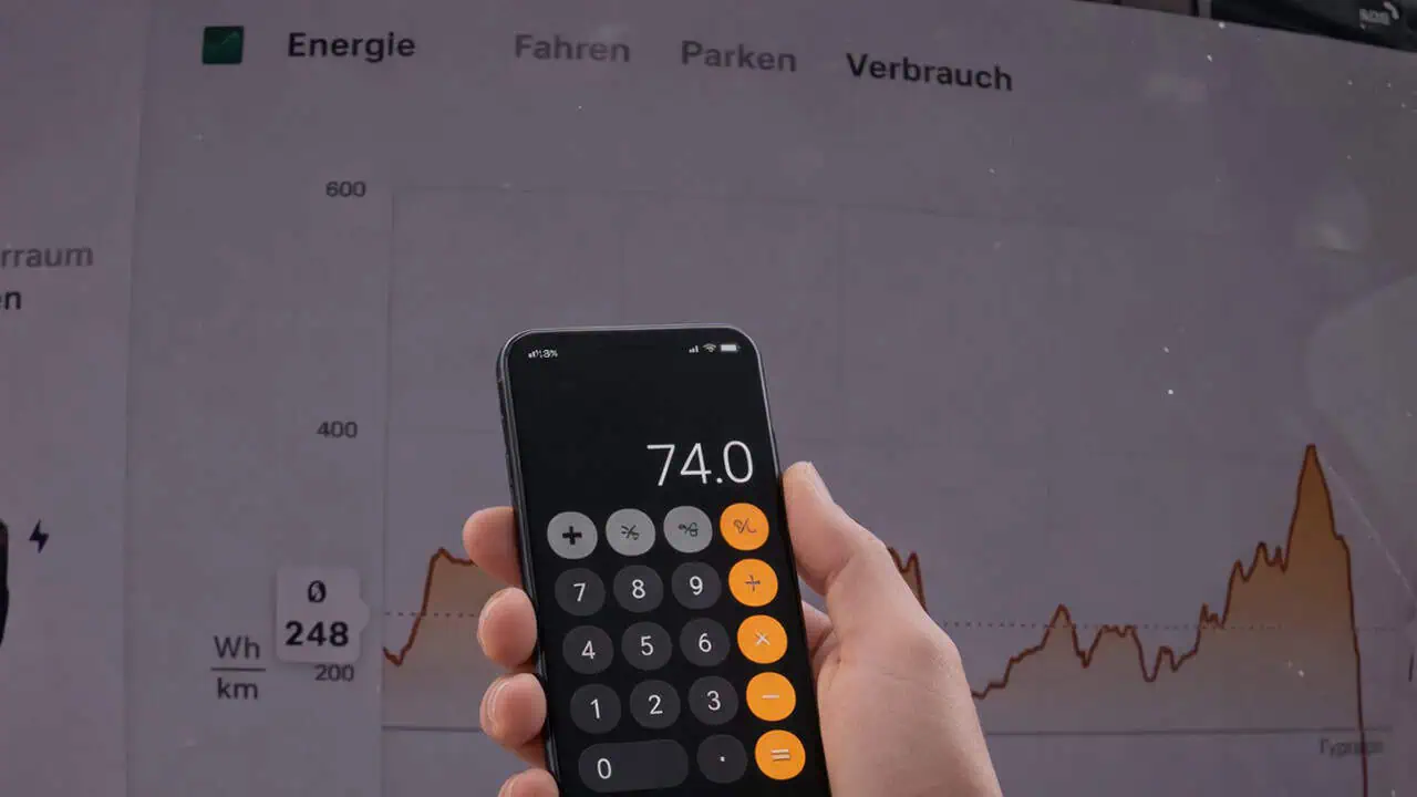 Tesla Degradation berechnen Taschenrechner